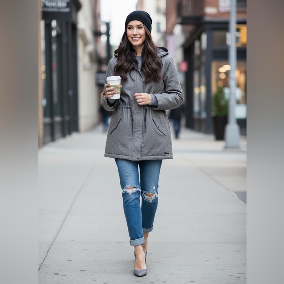 Lands' End Women's Gray winter Jacket - Picture 2 of 6